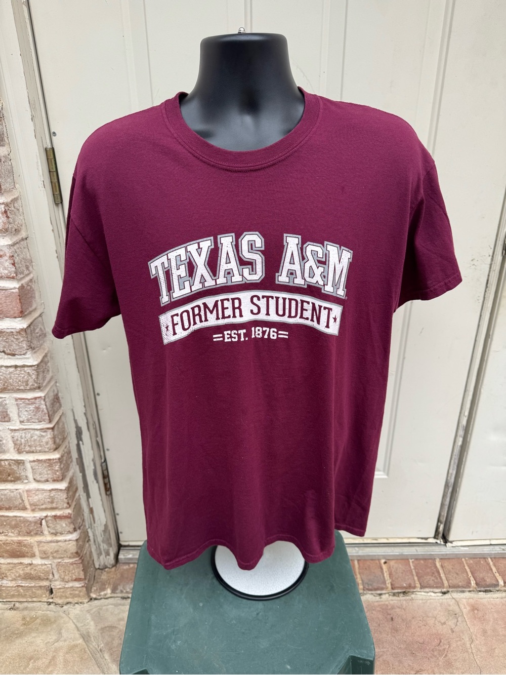 Gildan, Maroon, Short Sleeve, Texas A&M, Former Student, Shirt, Size Large